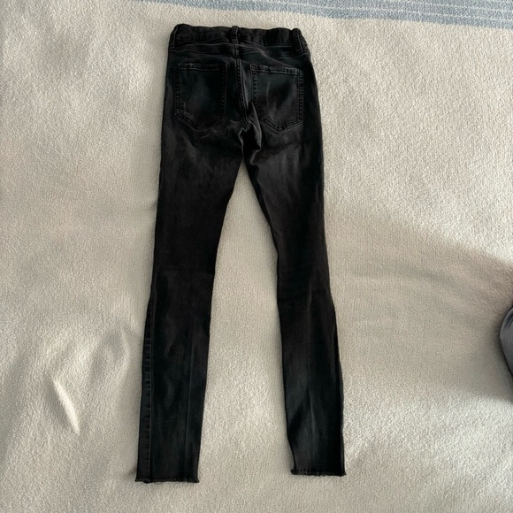 Black Distressed Women's Jeans, size 00 - Picture 2 of 4